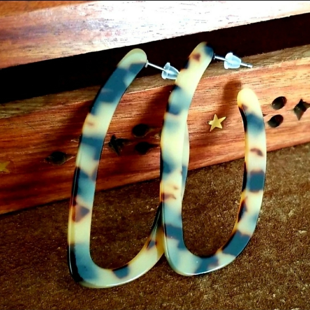 Acrylic Tortoise Shell Earrings